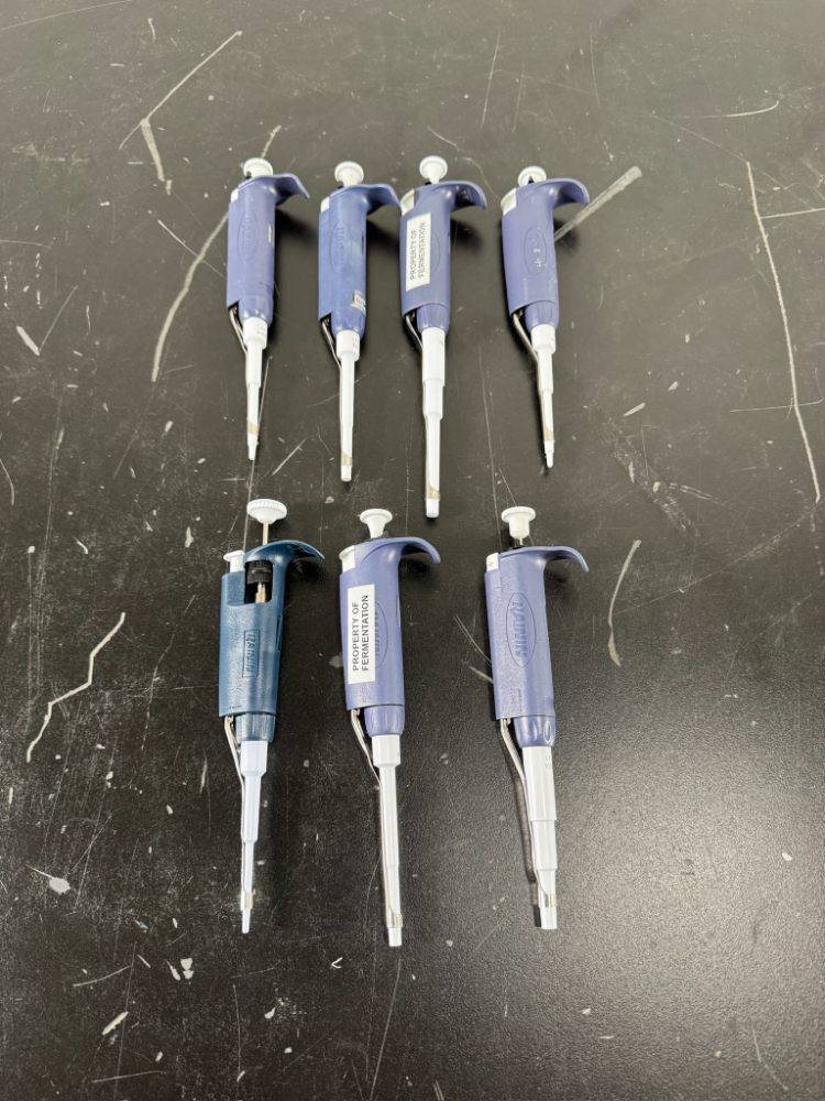 Image of Rainin Pipet Lite Single Channel Pipettes - Quantity 7